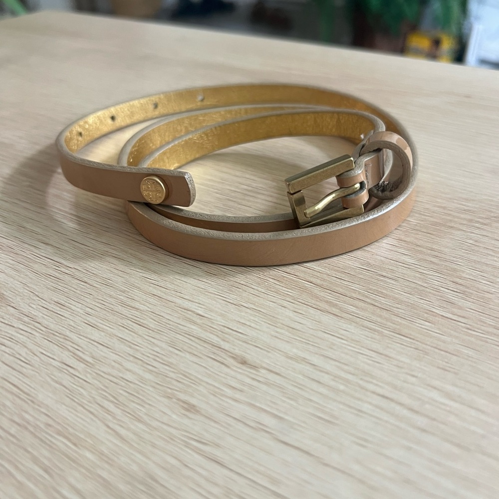 Tan Leather Wrap Belt